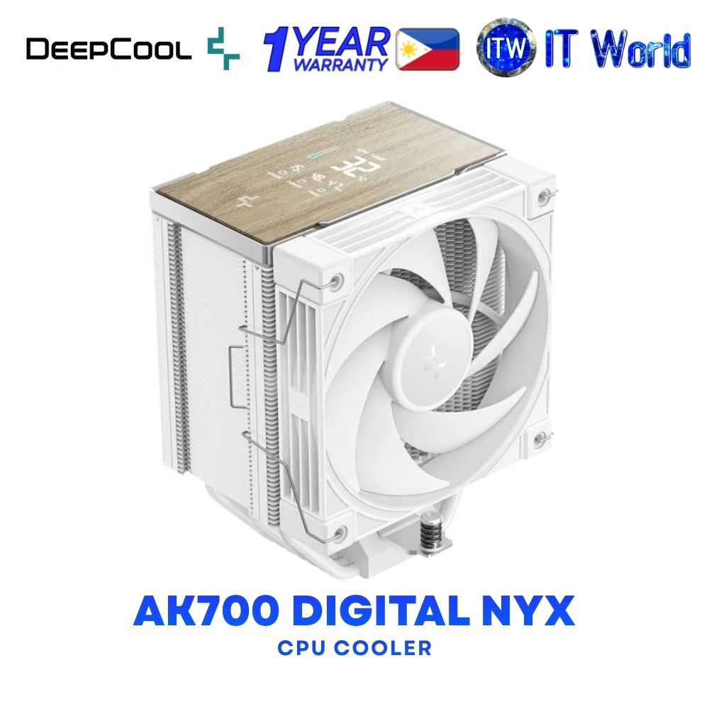 DeepCool AK700 Digital Nyx AI Dynamic Adjustment CPU Cooler with Digital Display - White R-AK700-WHNDMN-GJD
