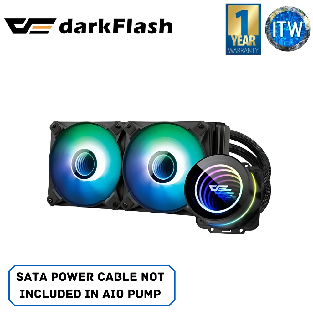 Darkflash Twister DX240 V2.6 Liquid CPU Cooler (Black)