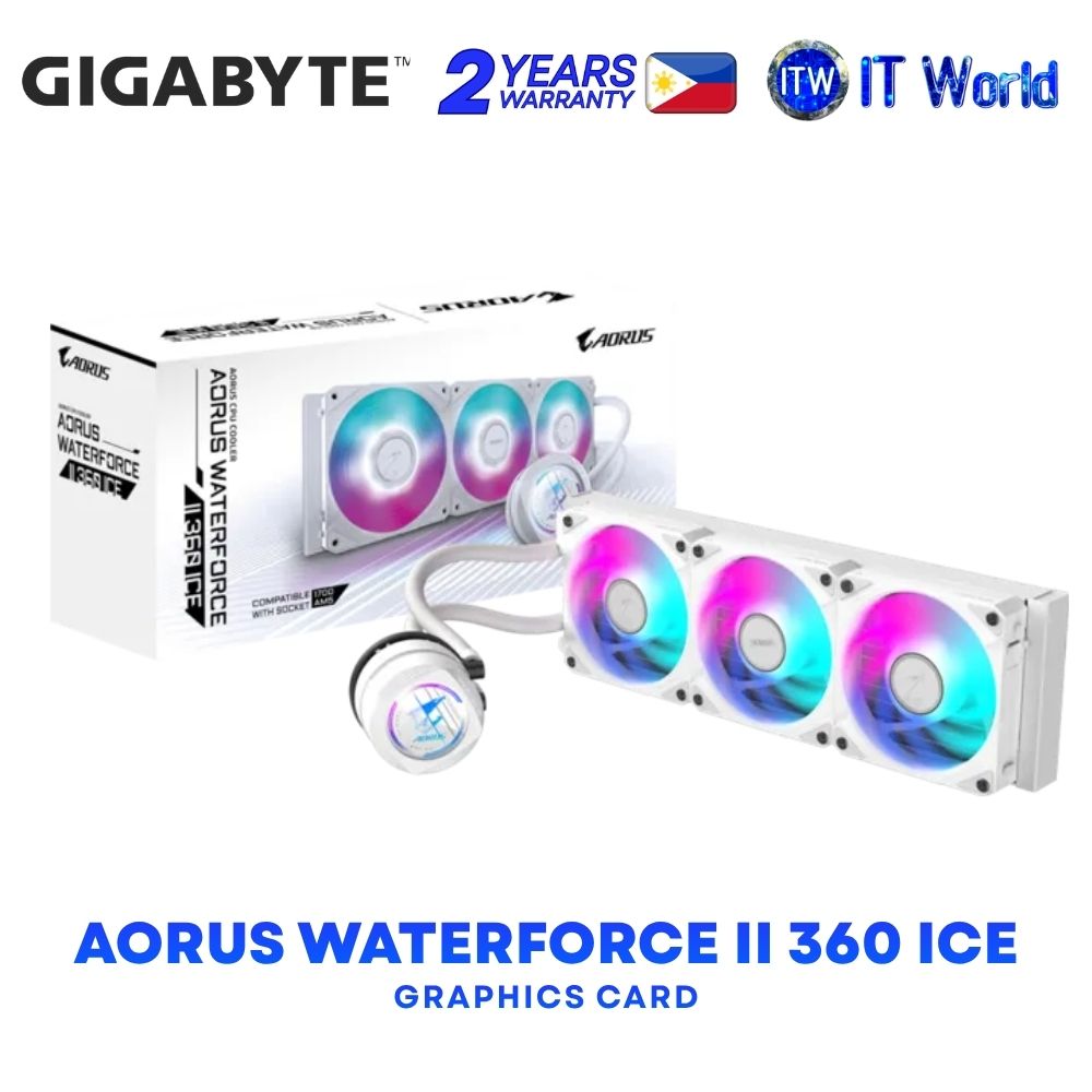 Gigabyte Aorus Waterforce II 360 Ice CPU Liquid Cooler GP-AORUS-WATERFORCE-II-360I