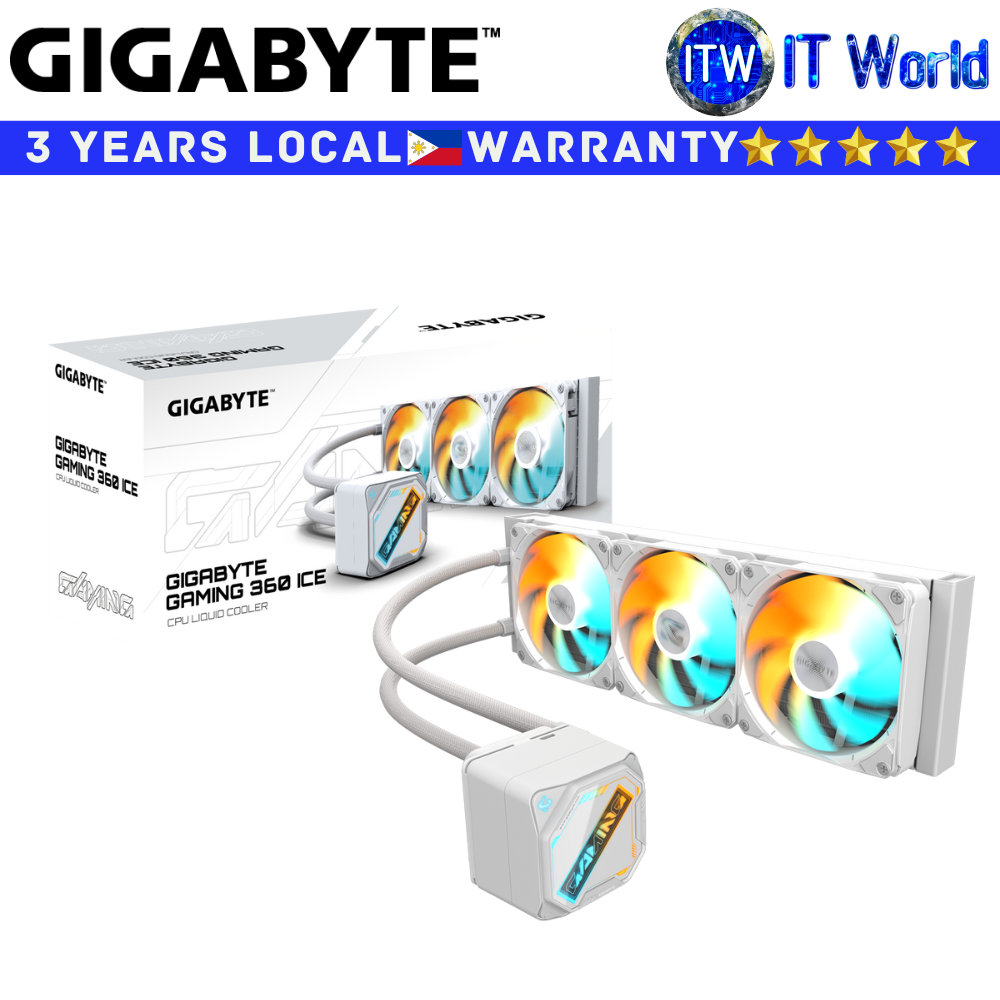 Gigabyte CPU Cooler Fan Gaming 360 Ice ARGB All-in-One Liquid Cooler (GP-GIGABYTE-GME-360I)