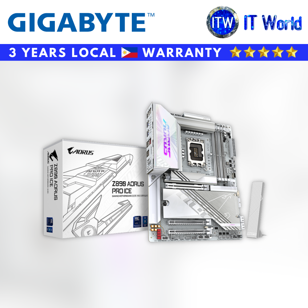 Gigabyte Motherboard Z890 Aorus Pro Ice ATX LGA1851 DDR5 (GA-Z890-AORUS-PRO-ICE)