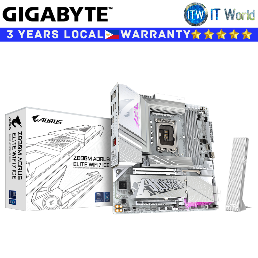 Gigabyte Motherboard Z890M Aorus Elite Wifi7 Ice microATX LGA1851 DDR5