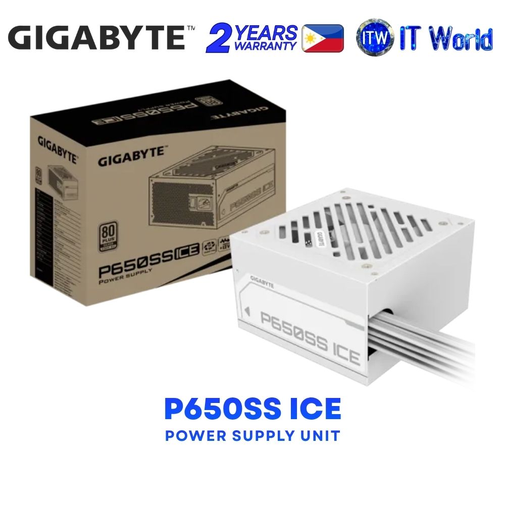 Gigabyte P650SS ICE 650W 80Plus Silver Fluid Dynamic Bearing Power Supply Unit GP-P650SS-ICE
