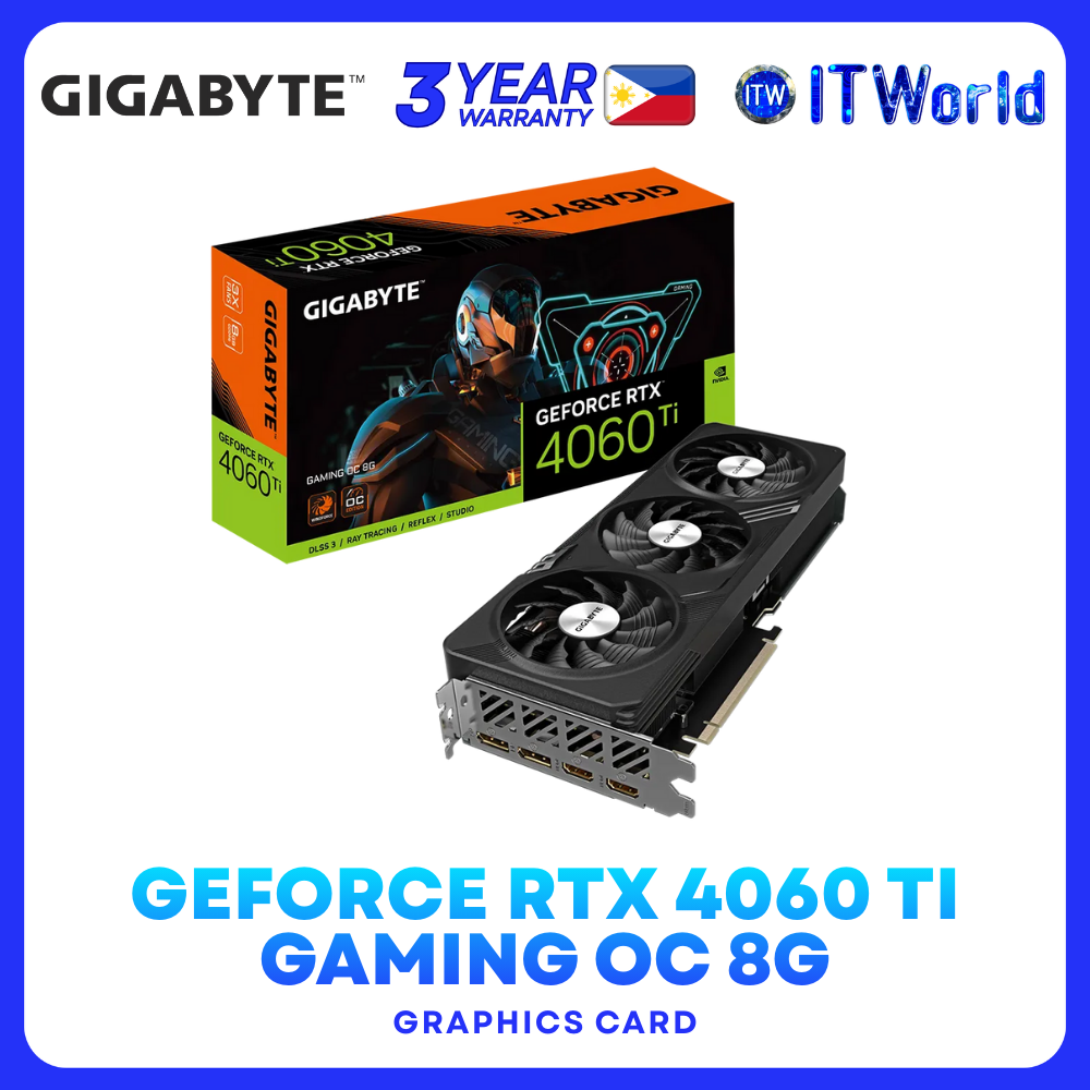 Gigabyte RTX 4060 Ti GAMING OC 8G GPU - 8GB GDDR6 Desktop Graphics Card