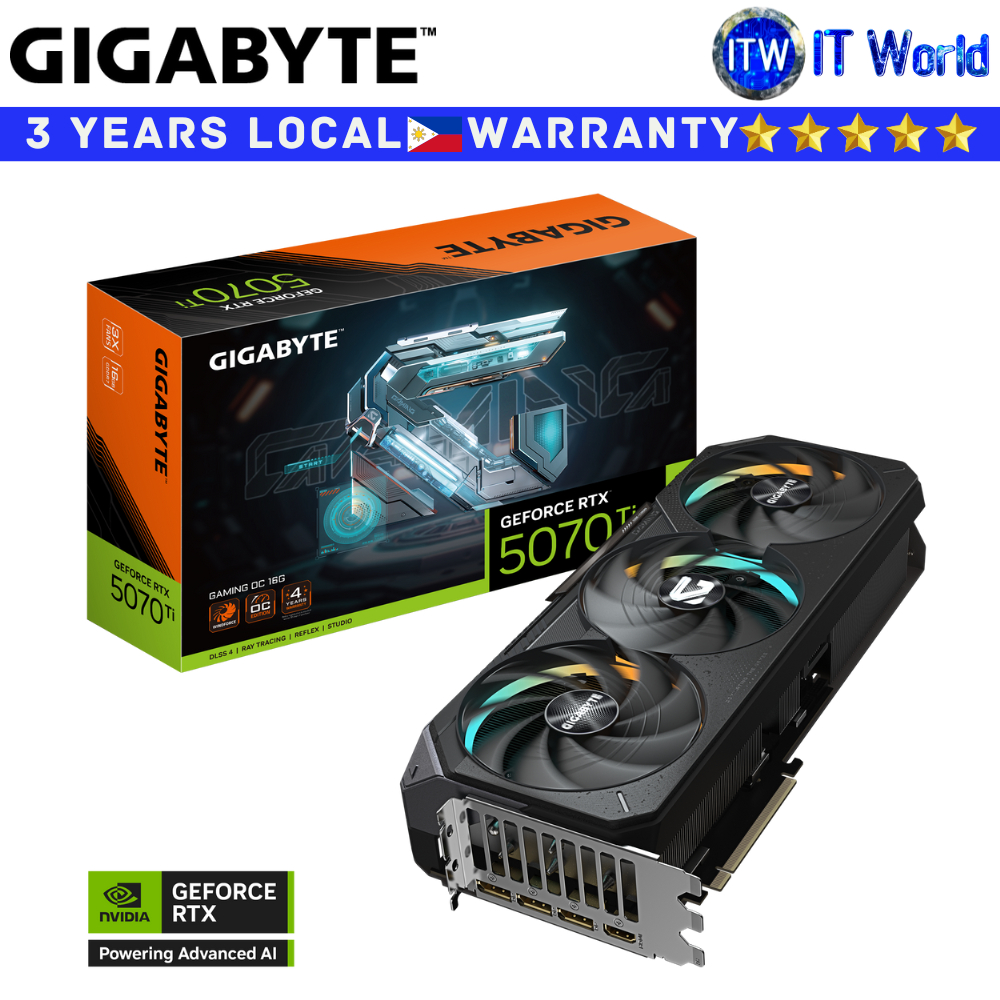Gigabyte RTX 5070 Ti Gaming OC 16GB GDDR7 Geforce Graphic Card (GV-N507TGAMING-OC-16GD) | itw