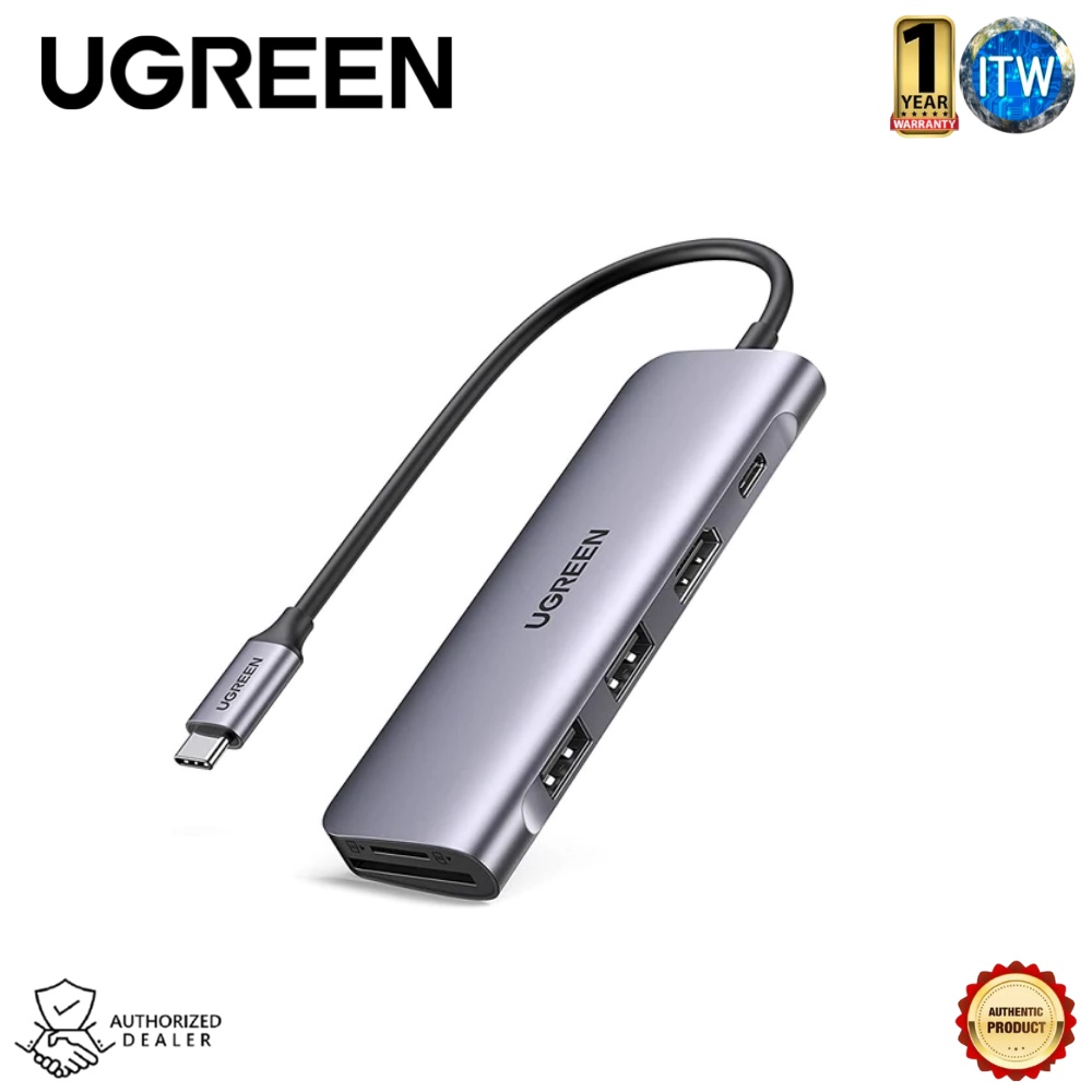 Ugreen 6-in-1 USB C PD Adapter with 4K HDMI Multi-Functional Adapter (CM195/70411)