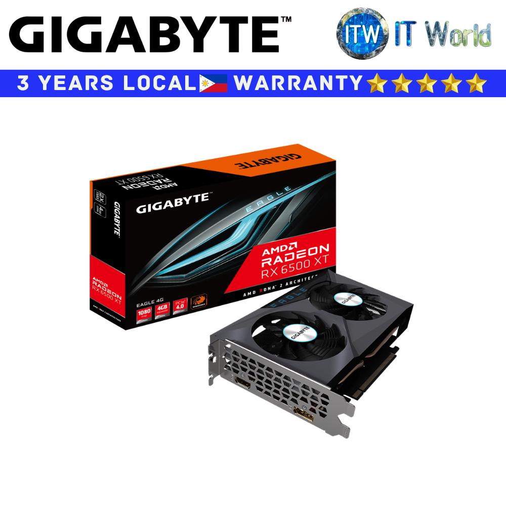 Gigabyte Radeon RX6500 XT EAGLE 4GB GDDR6 Graphics Card (GV-R65XTEAGLE-4GD)