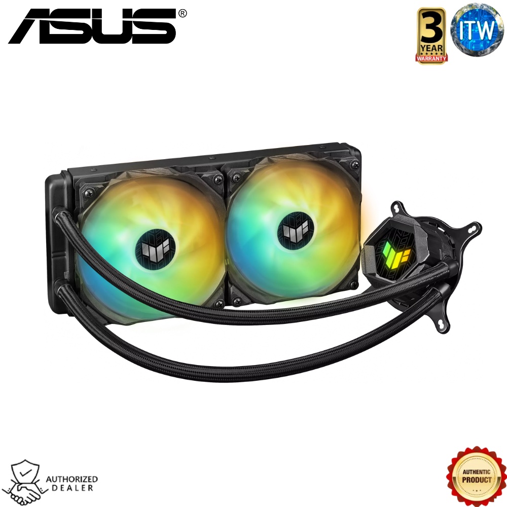 Asus TUF Gaming LC 240 ARGB - AIO liquid CPU cooler Aura Sync and dual TUF Gaming 120mm Radiator Fans