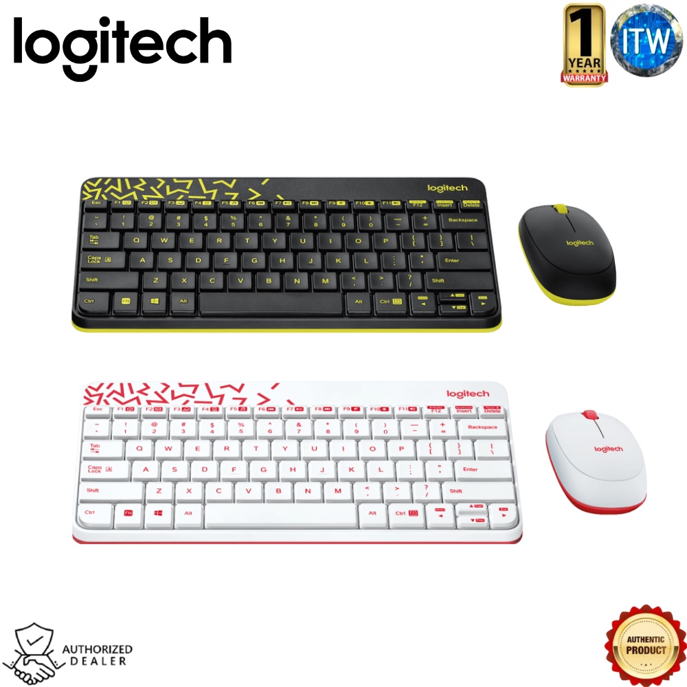 Logitech MK240 Wireless Keyboard and Mouse Combo - Cheerful and Compact Wireless Combo
