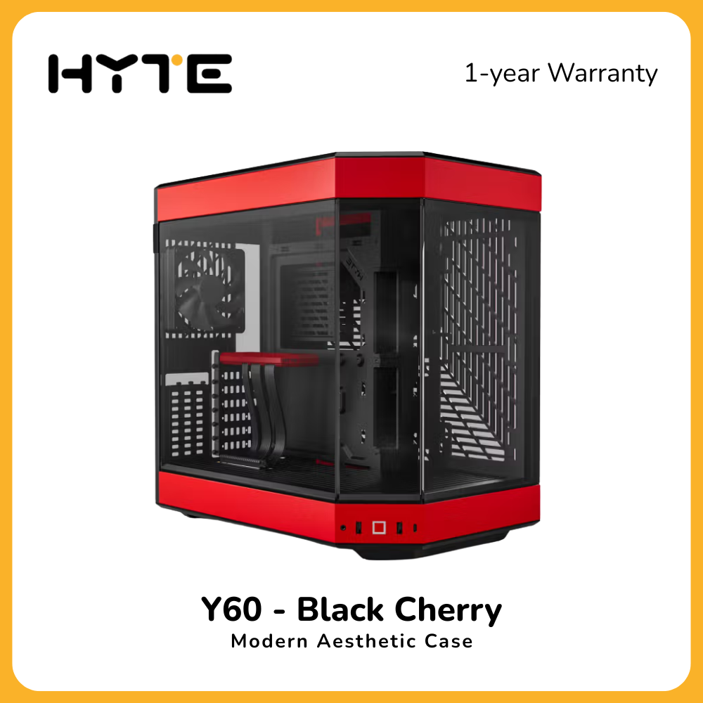 HYTE Y60 Modern Aesthetic Dual Chamber Panoramic Tempered Glass Mid-Tower ATX Computer Gaming Case