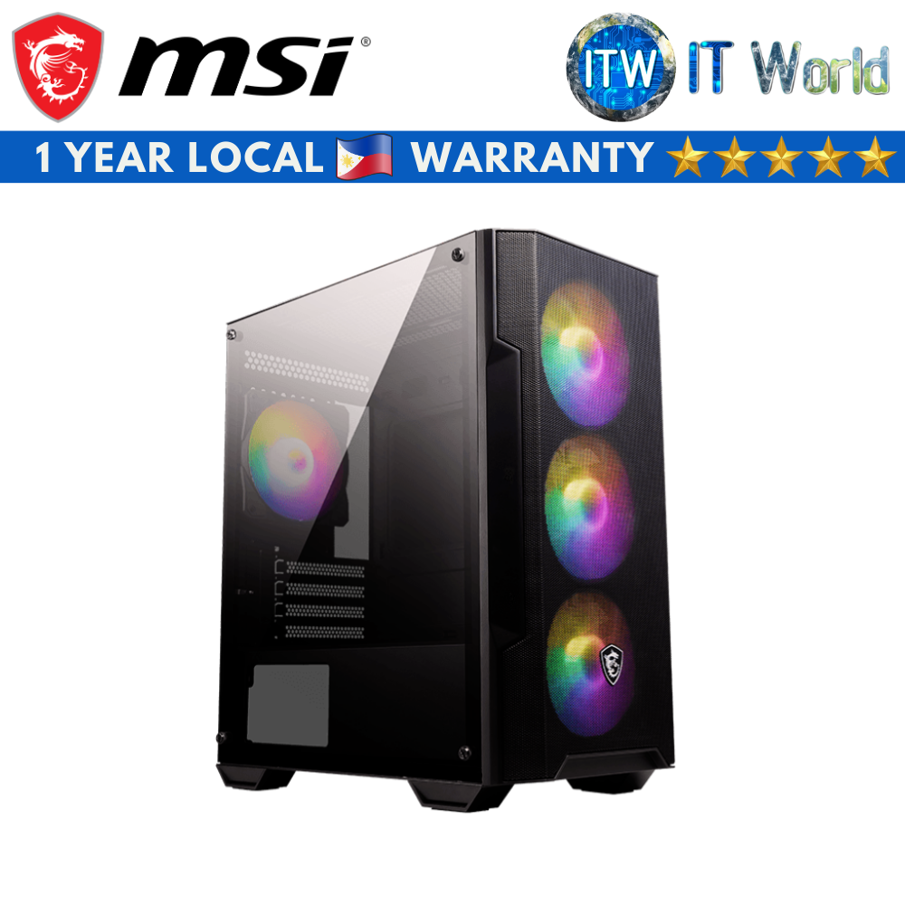 MSI MAG Forge M100A Black Micro ATX Tower Acrylic Panel PC Case