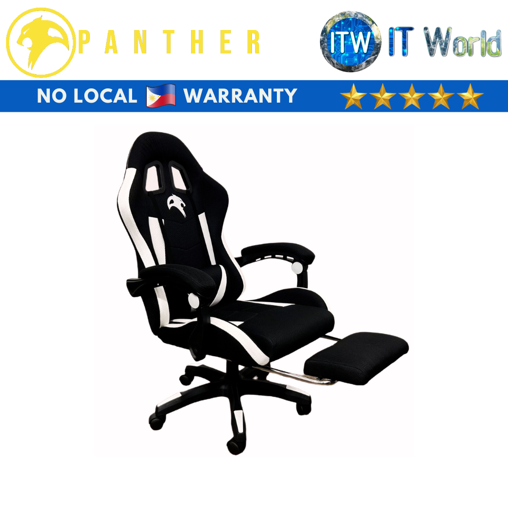 ITW | Panther Nightfall Fabric with Footrest Gaming Chair (All Black | BlackRed | BlackWhite)