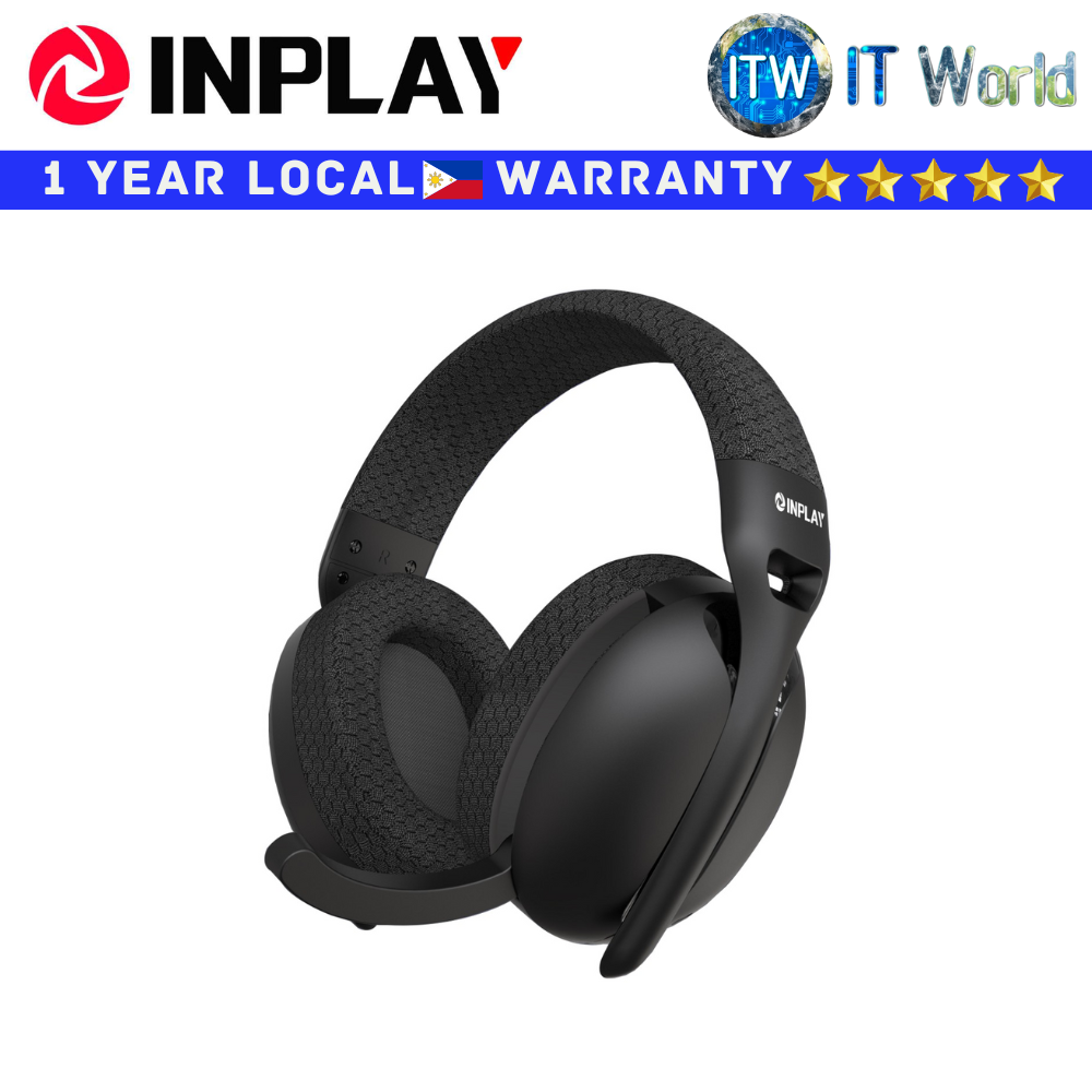 Inplay Headset Headphones HT220 Light Weight Stereo HD Sound Wireless Headset (Black)