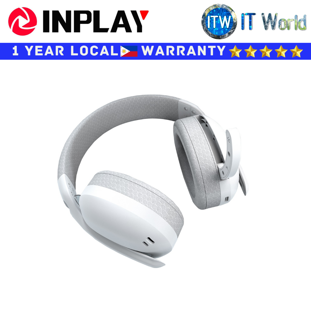 Inplay Headset Headphones HT220 Light Weight Stereo HD Sound Wireless Headset (White)