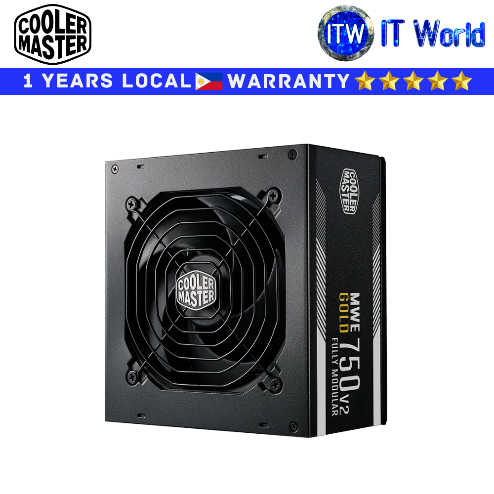 Coolermaster PSU 750W Power Supply Unit MWE 80+ Gold ATX Fully Modular (MPE-7501-AFAAG-3EU2) | itw