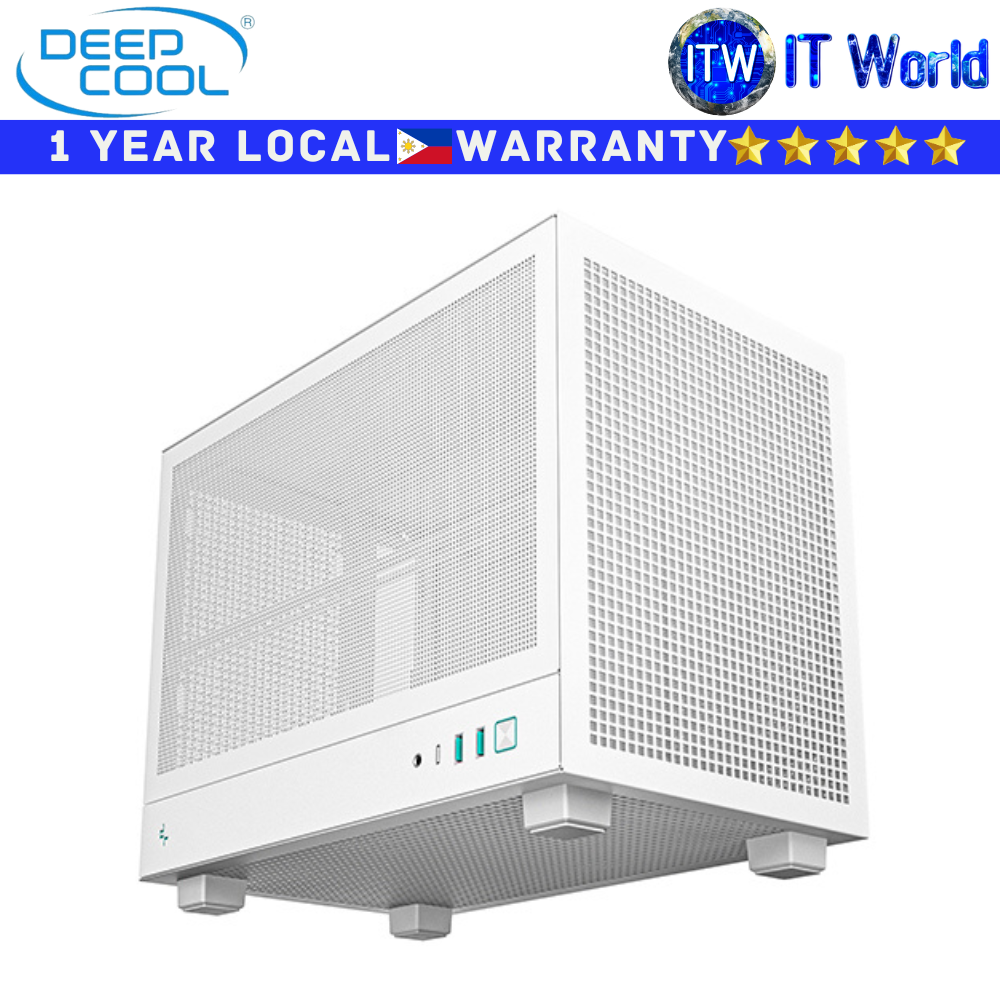 Itw | Deepcool Computer PC Case CH160 Mesh Portable High Airflow mini-ITX Case (Black | White)