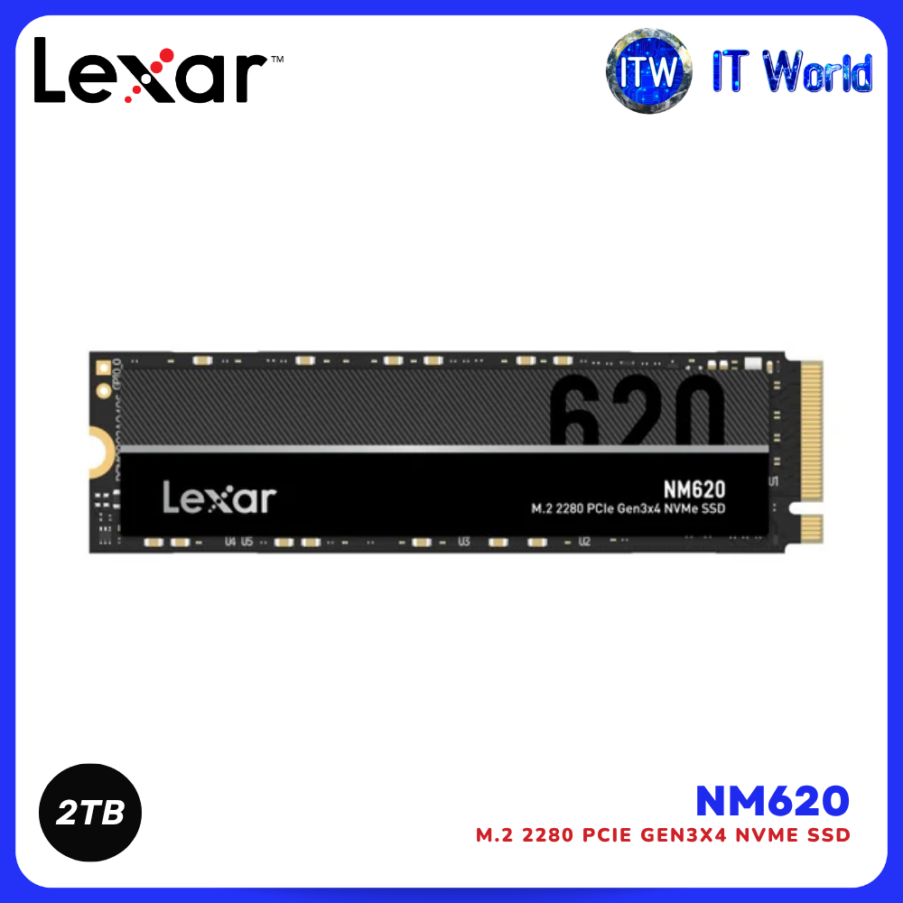 Lexar NM620 2TB NVMe PCIe Gen3x4 M.2 2280 Internal Desktop SSD