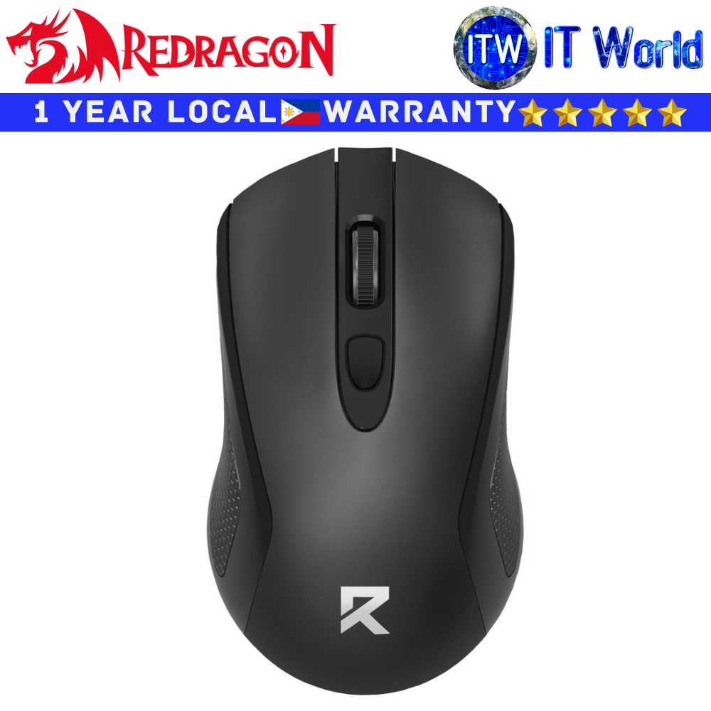 Redragon Wireless Mouse BM-4054 Black 4000DPI Ergonomic Design Thumb Buttons Comfort Grip