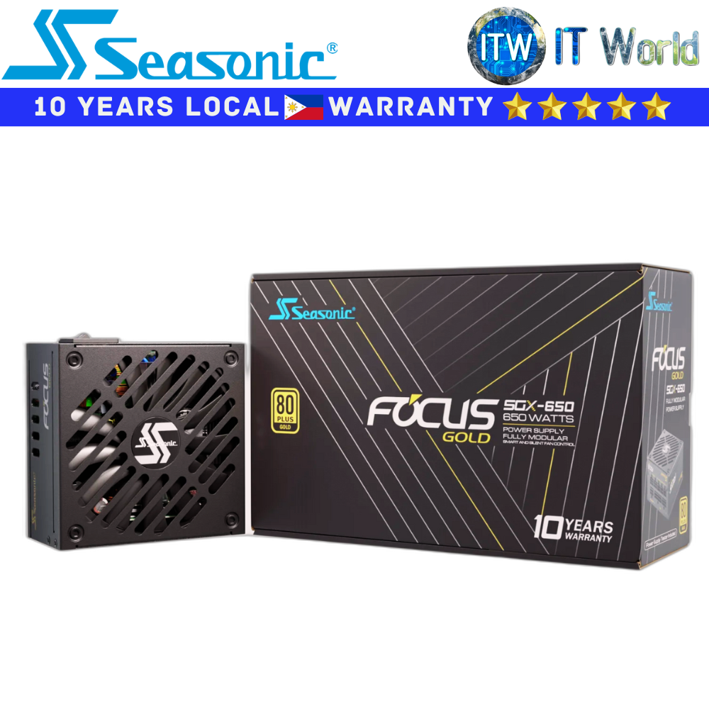 Seasonic PSU 650W Power Supply Unit Focus SGX-650 80+ Gold Fully Modular (SSR-650SGX)