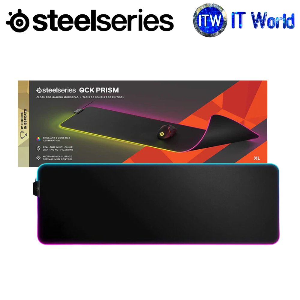 Itw | Steelseries RGB Gaming Mousepad Qck Prism Cloth XL (63826)