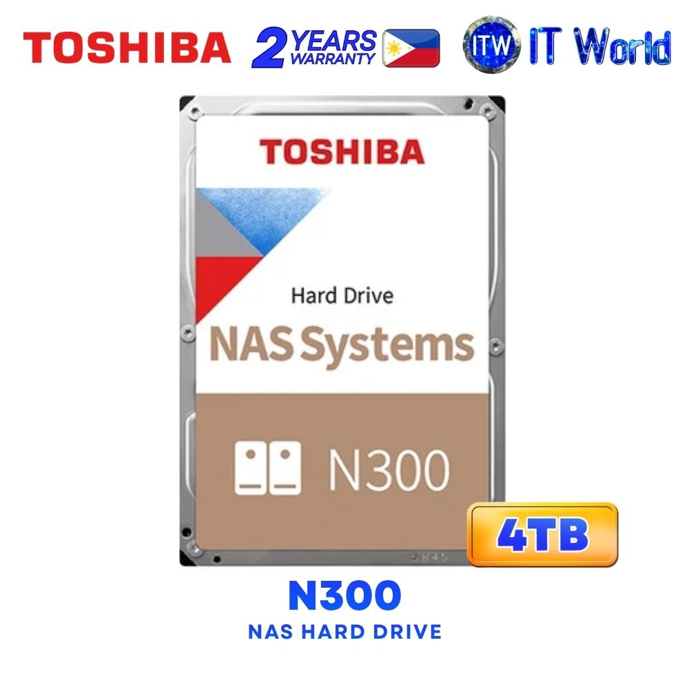Toshiba N300 3.5-inch 7200RPM 512MB Cache SATA NAS Hard Drive - 4TB