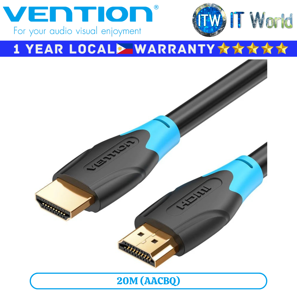 Vention Cable AACB HDMI Male to Male 2.0 4K 1080p HDMI Adapter PVC (10M | 15M | 20M) (20M)