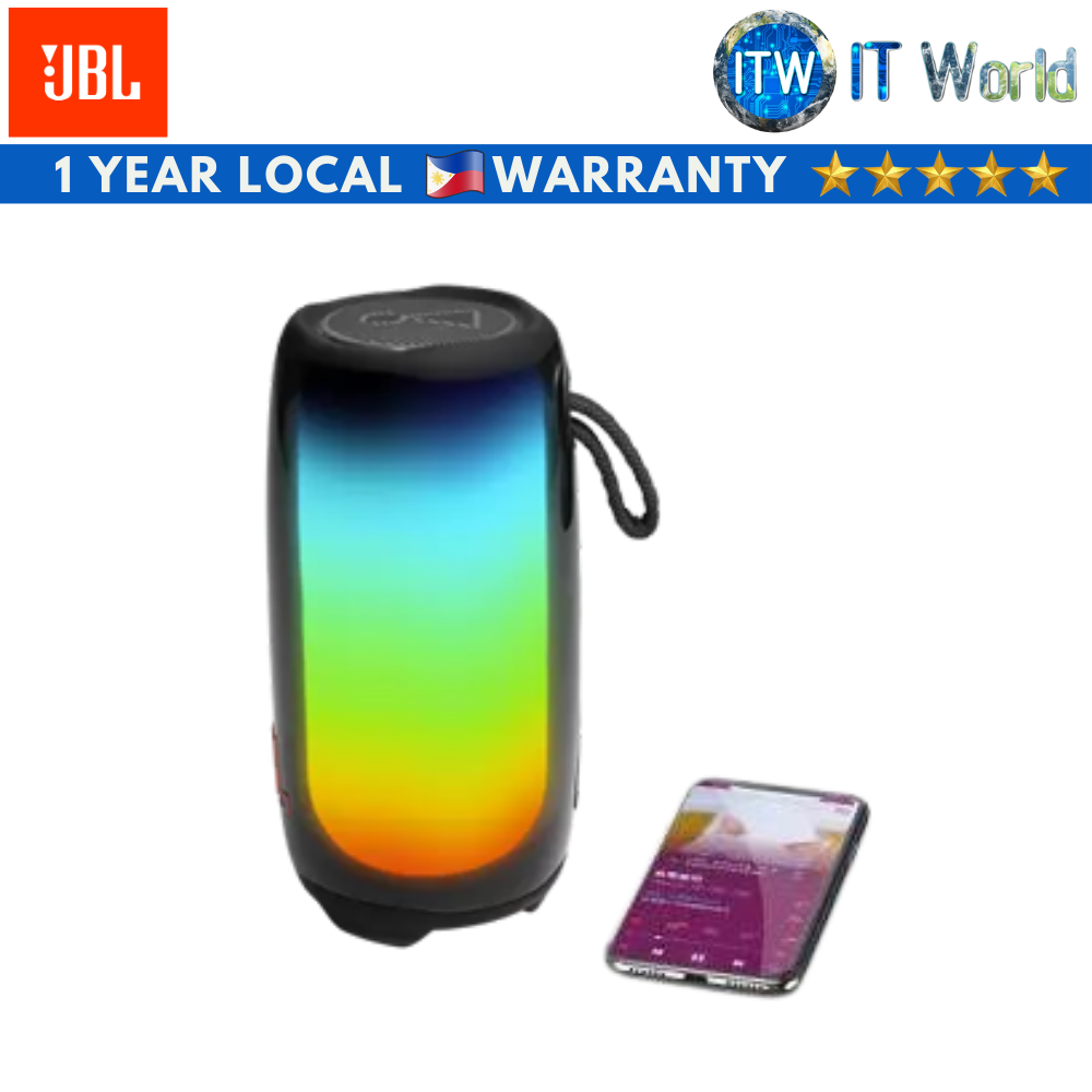 JBL Bluetooth Speaker Pulse 5 Black Portable with Light Show (Black)