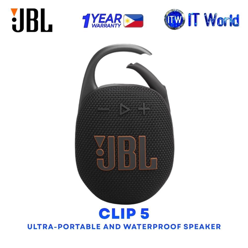 JBL Clip 5 Ultra-Portable Pro Sound Bluetooth Speaker - Black