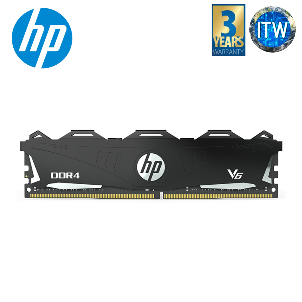 HP V6 8GB DDR4-3600MHz U-DIMM CL18 Desktop Gaming Memory (Black)