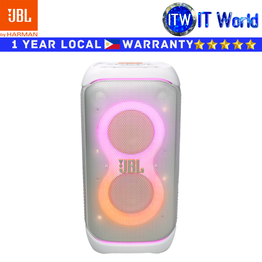 JBL Harman Bluetooth Speaker PartyBox Stage 320 Portable Party Speaker (White)