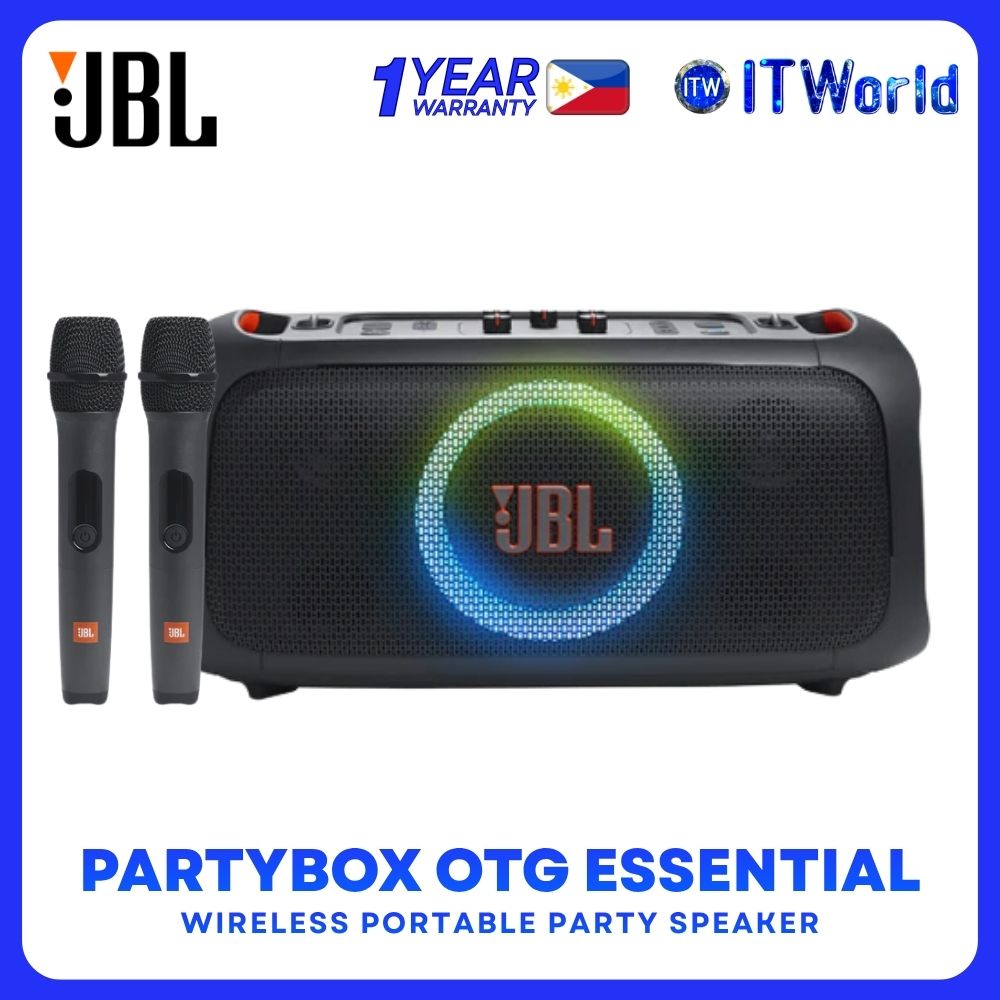 Itw | JBL Speaker Partybox On-The-Go Essential Portable with Build-in Lights and Wireless Mic