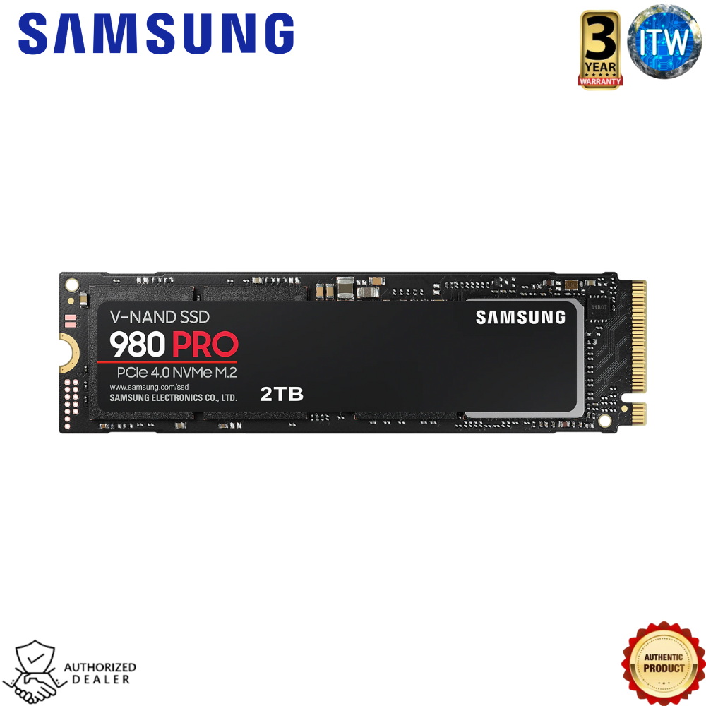 Samsung 980 PRO 2TB - PCIe 4.0 (up to 7,000 MB/s) NVMe M.2 (2280) Internal SSD (MZ-V8P2T0BW)