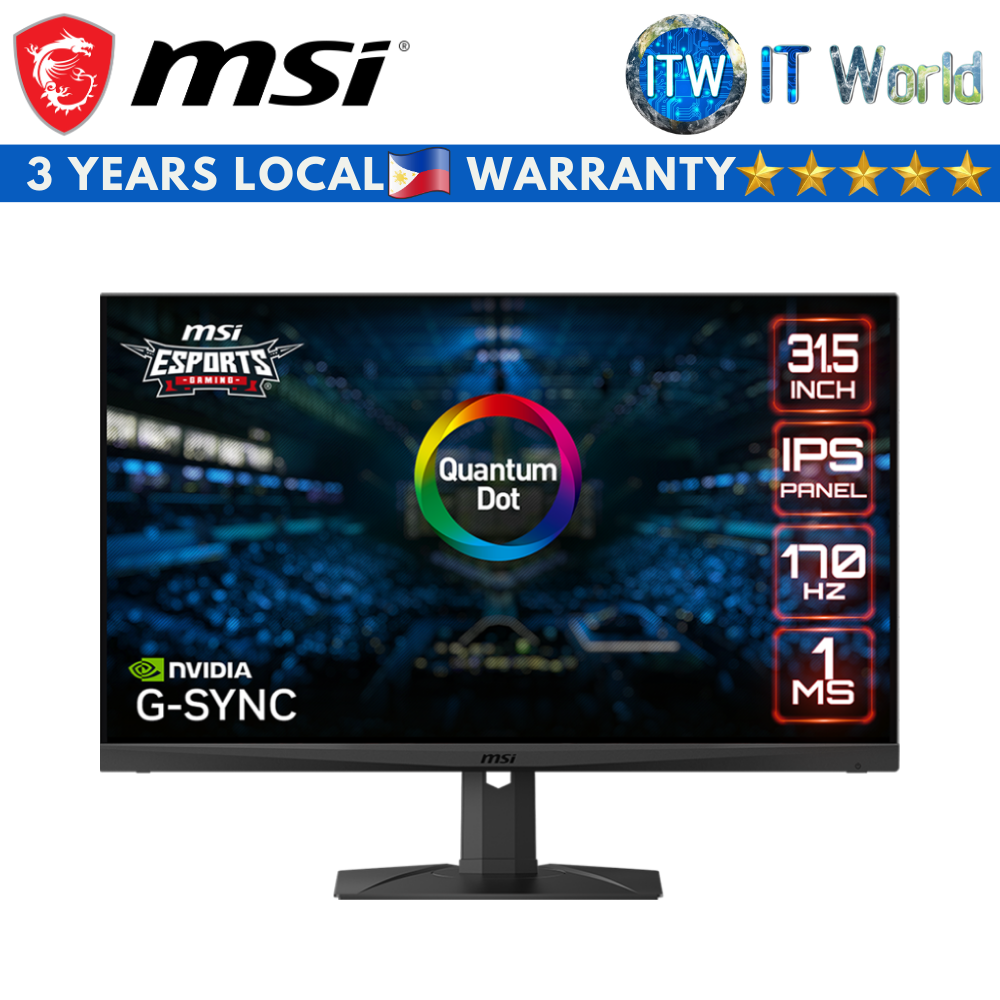 MSI MAG321QR-QD 31.5&quot; (2560 x 1440 WQHD) / 170Hz / IPS / 1ms / Frameless Gaming Monitor