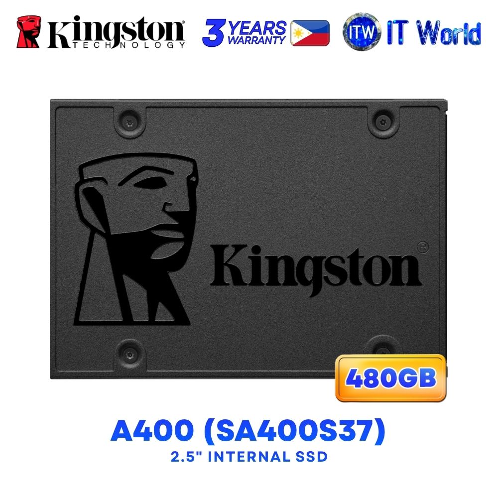 Kingston A400 2.5-inch SATA III 3D NAND Internal SSD - 480GB SA400S37/480G