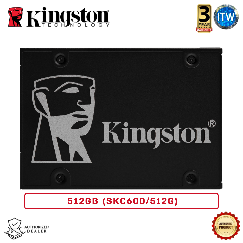 Kingston 512GB SSD KC600 2.5" SATA Rev 3.0 3D TLC NAND Technology Internal (SKC600/512GB)