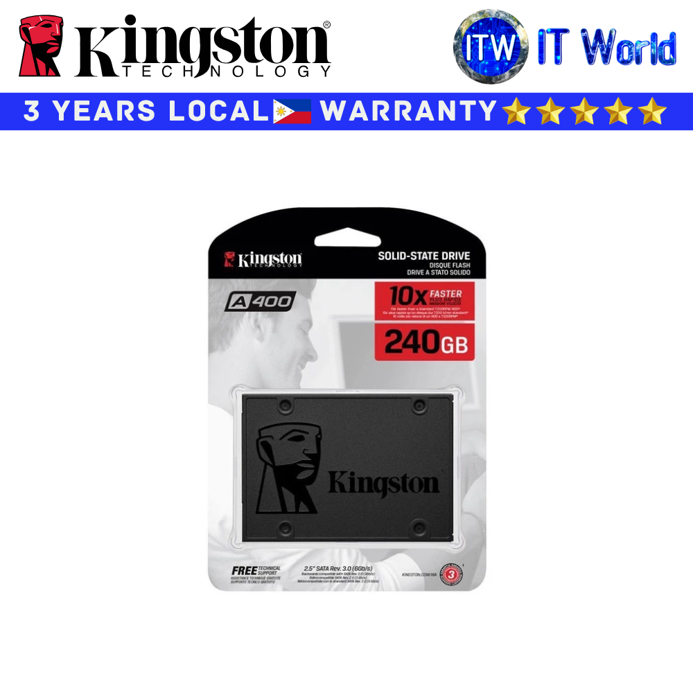 Kingston A400 2.5" 240GB SATA III 3D NAND Internal SSD (SA400S37/240G)