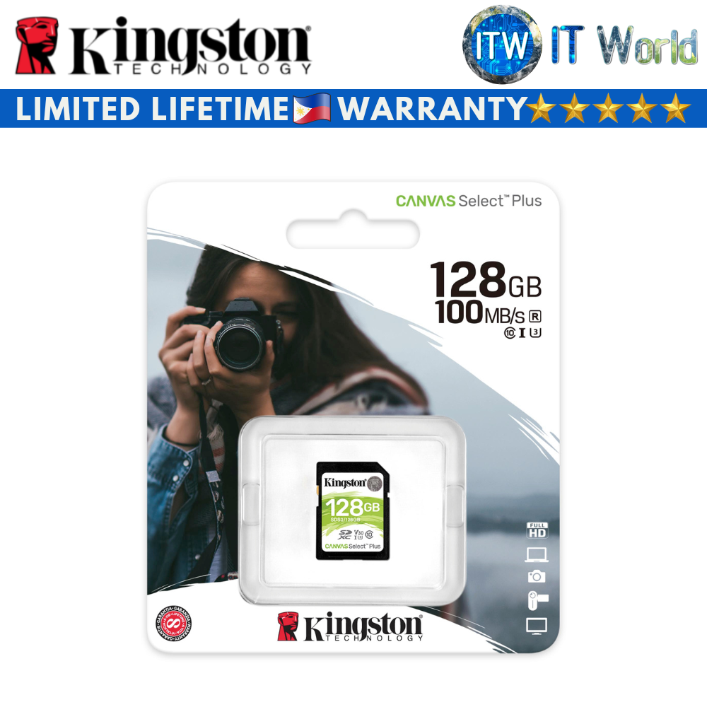 Kingston Canvas Select Plus SD Card - 128GB (SDS2/128GB)