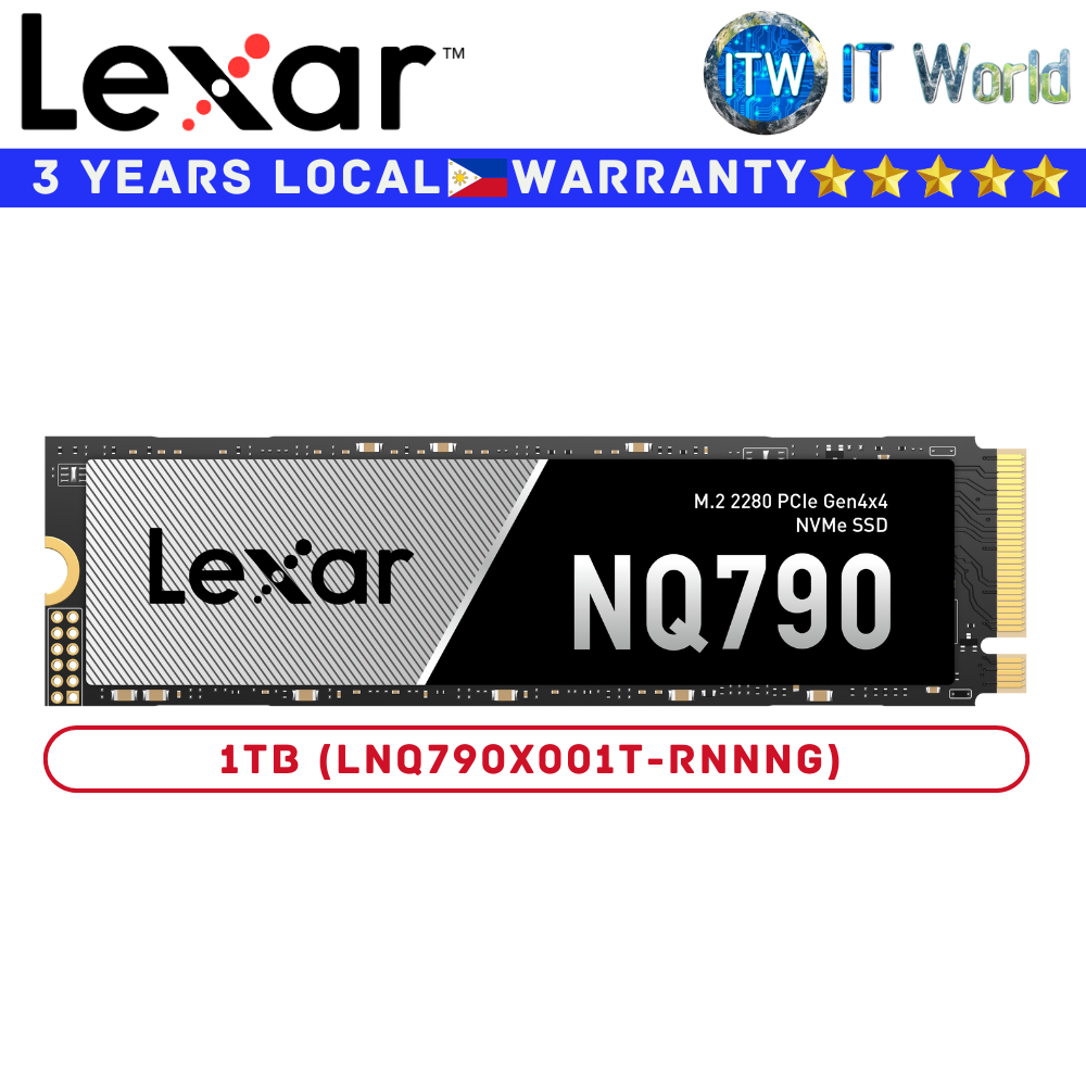Lexar 1TB SSD M2 NVMe SSD M.2 NVMe NQ790 PCIe Gen4x4 M.2 2280 Internal (LNQ790X001T-RNNNG)