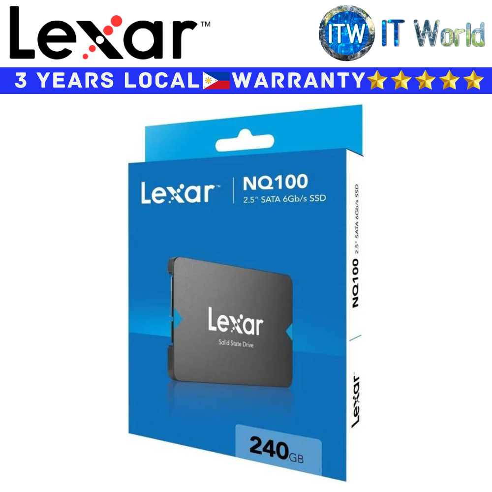 Lexar 240GB SSD NQ100 2.5" SATA III 6Gb/s Internal (LNQ100X240G-RNNNG)