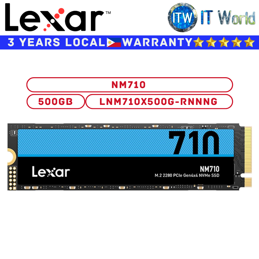Lexar 500GB SSD NVMe SSD M 2 NVMe SSD NM710 M.2 2280 PCIe Gen4x4 (LNM710X500G-RNNNG)