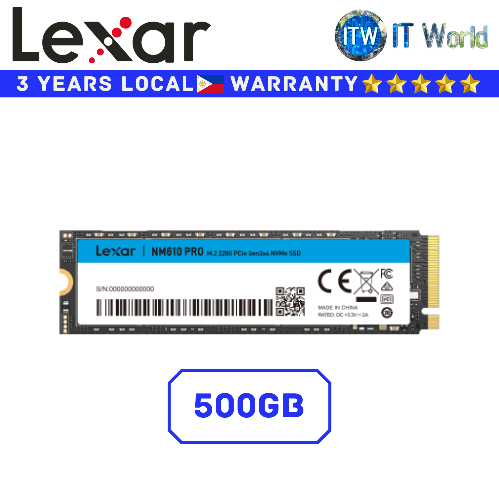 Lexar SSD NVMe SSD M 2 NVMe SSD NM610PRO 500GB (LNM610P500G-RNNNG)