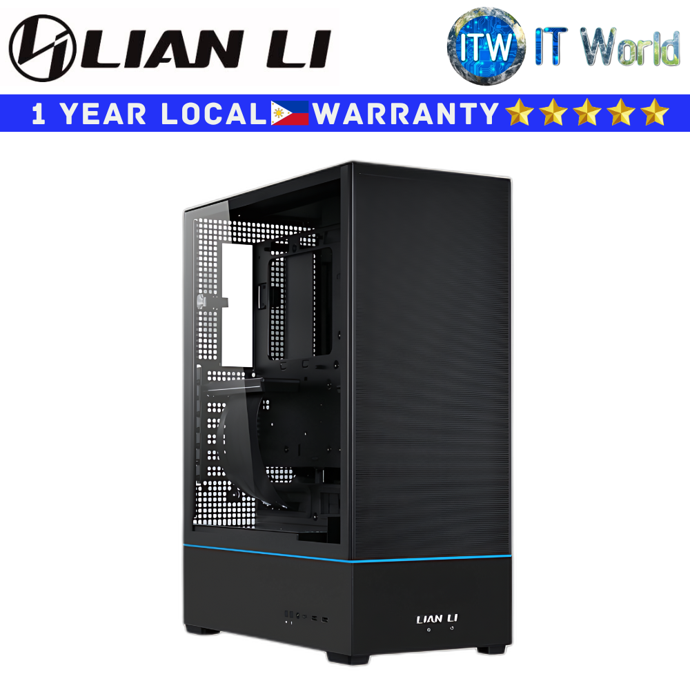 Lian Li Computer PC Case SUP01 Small Tower Case Tempered Glass - Black (G99.SUP01X.00)
