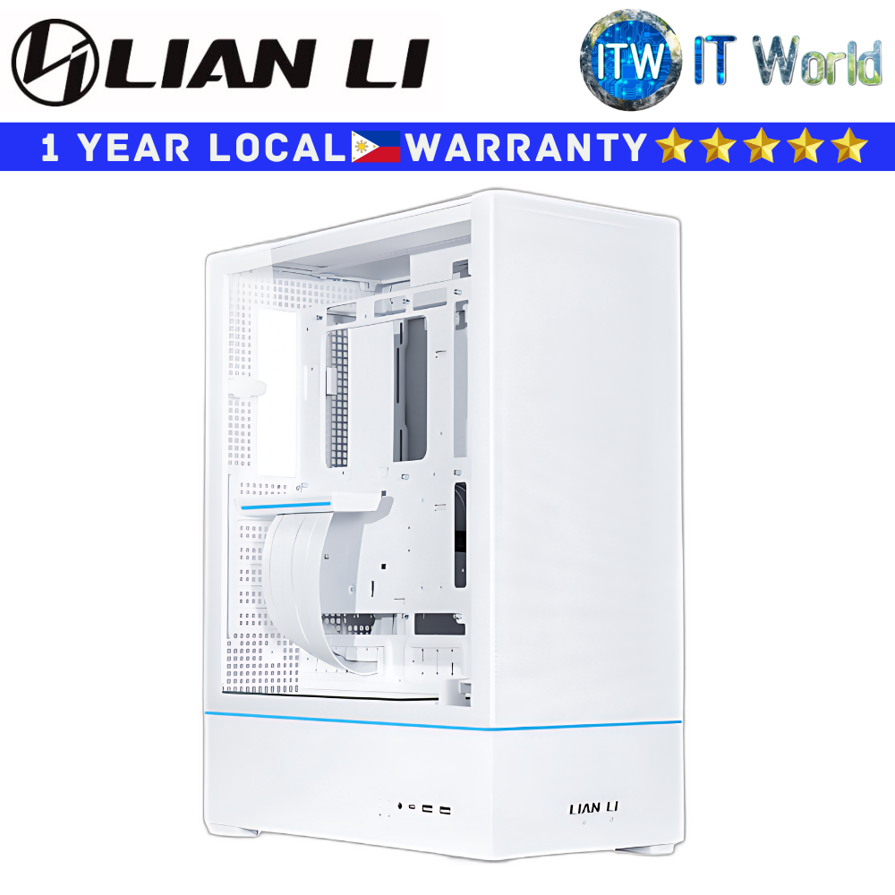 Lian Li Computer PC Case SUP01 Small Tower Case Tempered Glass - White (G99.SUP01W.00)