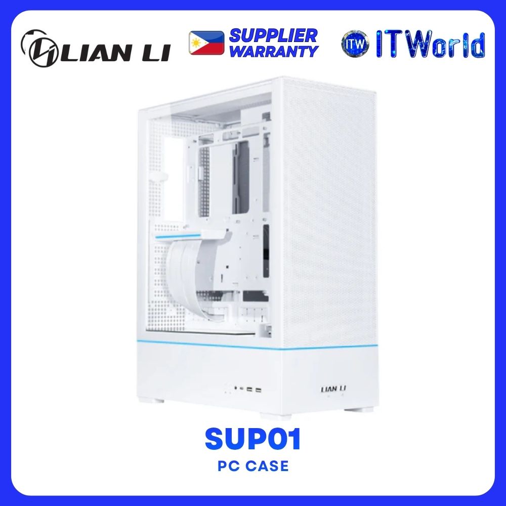 Lian Li SUP01 Small Tower Case Tempered Glass PC Case - White G99.SUP01W.00
