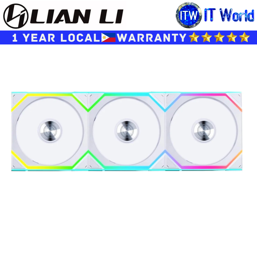 Lian Li Computer PC Fan UNI FAN SL Wireless 120 Fluid Dynamic Bearing Triple White (G99.12SL1W3W.00)