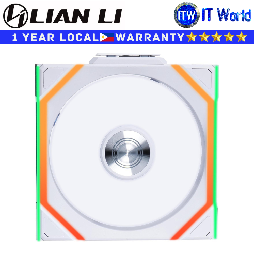 Lian Li Computer PC Fan UNI FAN SL Wireless 120 Reverse Blade Single Fan White (G99.12RSL1W1W.00)