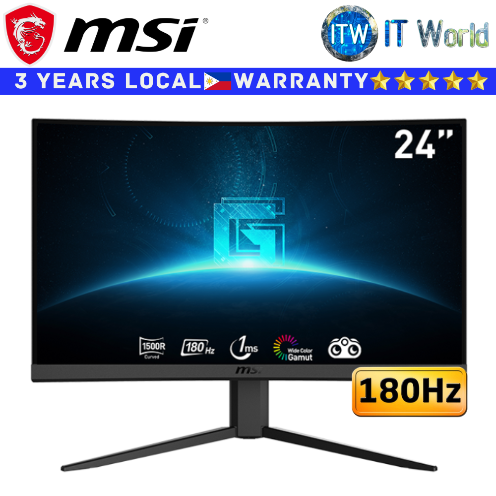 MSI Curved Gaming Monitor G24C4 E2 23.6" 1920x1080 FHD / 180Hz / VA / 1ms MPRT Adaptive sync