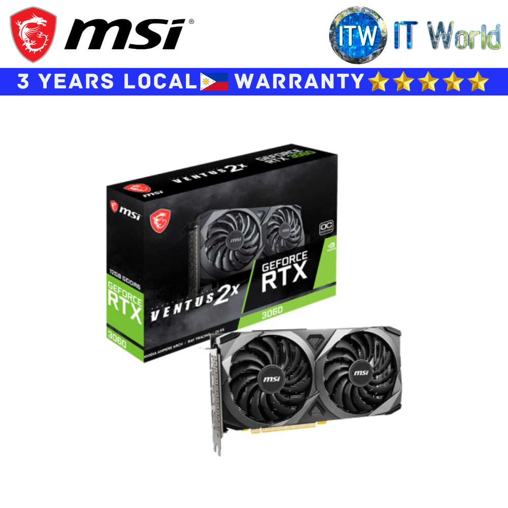MSI GeForce RTX3060 Ventus 2X 12GB OC GDDR6 Graphics Card