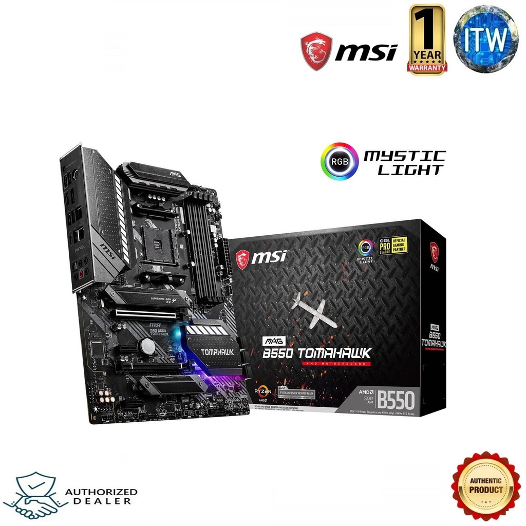 MSI MAG B550 TOMAHAWK AM4 ATX Motherboard