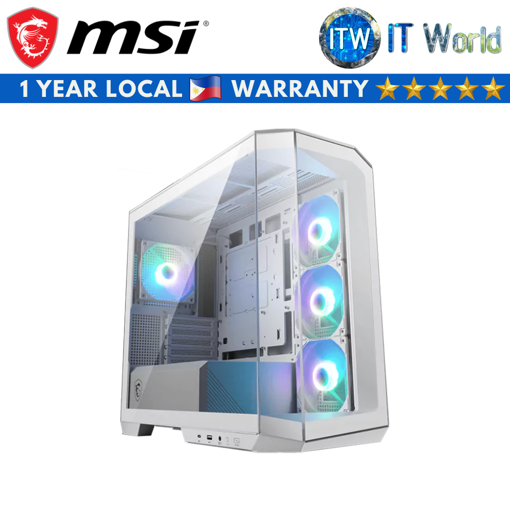 MSI MAG Pano M100R PZ Micro-ATX Tower Tempered Glass PC Case (Black | White)